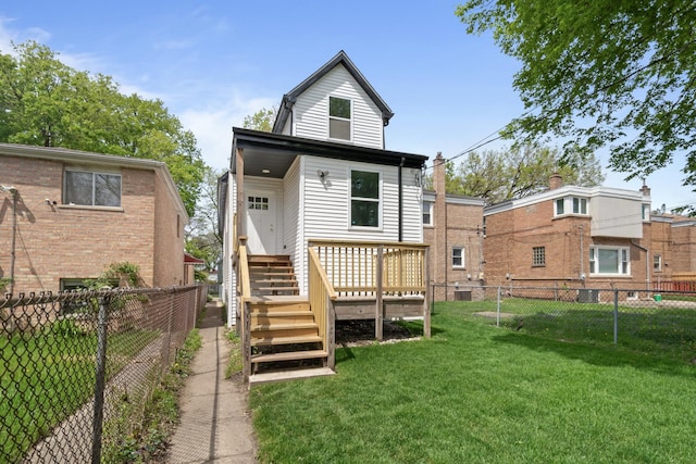8317 S Constance Ave, Chicago, IL 60617 - rear view of property with a deck