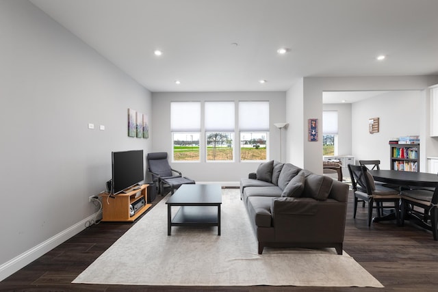 2234 Weatherbee Ln, Naperville, IL 60563 - living area featuring recessed lighting and dark wood-type flooring