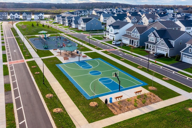 2234 Weatherbee Ln, Naperville, IL 60563 - view of sport court with a gazebo, a residential view, and community basketball court