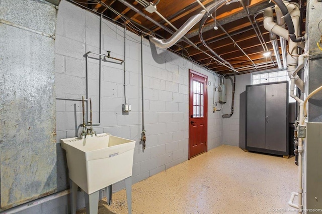 266 Merrill Ave, Calumet City, IL 60409 - basement with a sink