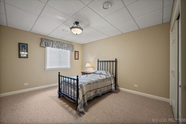 1123 Redbud Ln, Sugar Grove, IL 60554 - carpeted bedroom featuring a paneled ceiling and baseboards