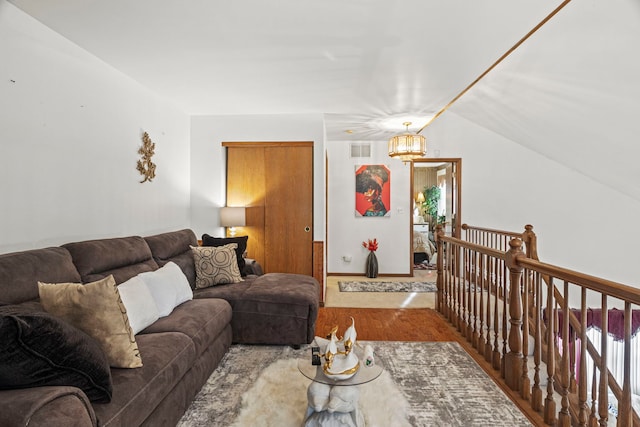 21220 Silktree Cir, Plainfield, IL 60544 - living room with a chandelier and wood finished floors