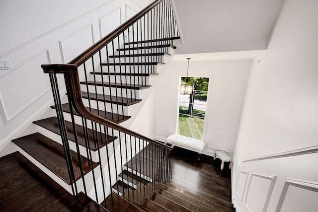 31 Concord Dr, Oak Brook, IL 60523 - stairs featuring wood finished floors and a decorative wall