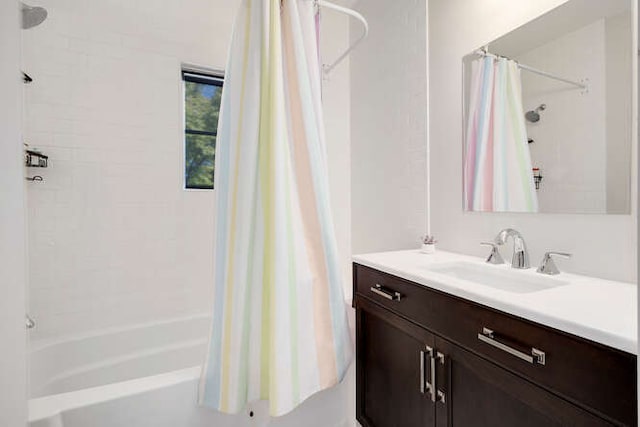 31 Concord Dr, Oak Brook, IL 60523 - full bathroom featuring shower / bath combo with shower curtain and vanity