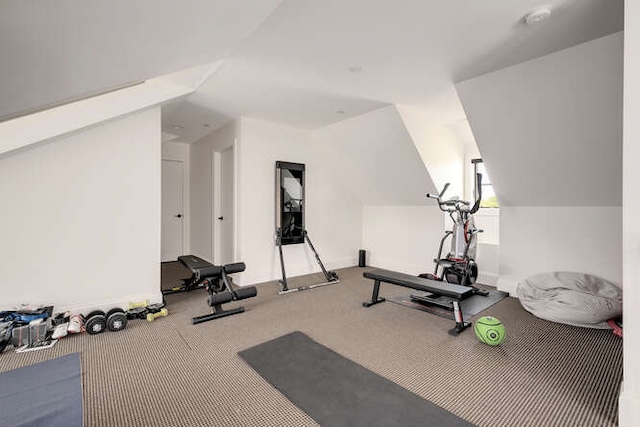 31 Concord Dr, Oak Brook, IL 60523 - workout area with vaulted ceiling and carpet floors