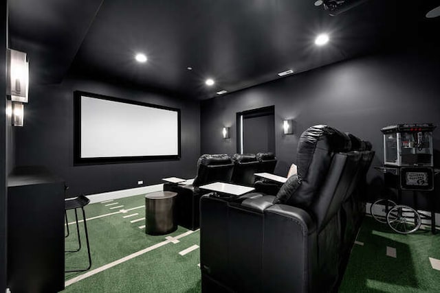 31 Concord Dr, Oak Brook, IL 60523 - cinema room featuring carpet, recessed lighting, and baseboards