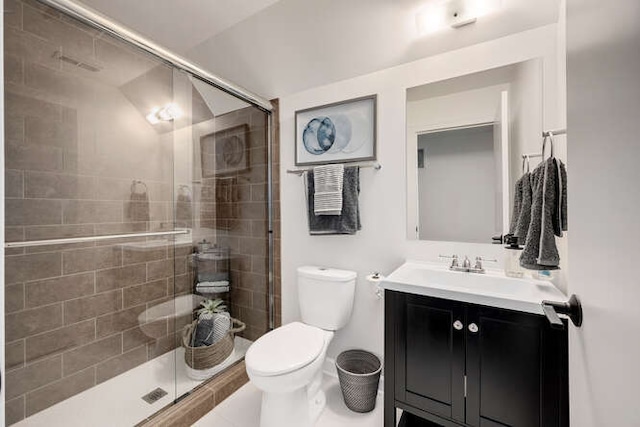 31 Concord Dr, Oak Brook, IL 60523 - full bath featuring toilet, a shower stall, and vanity