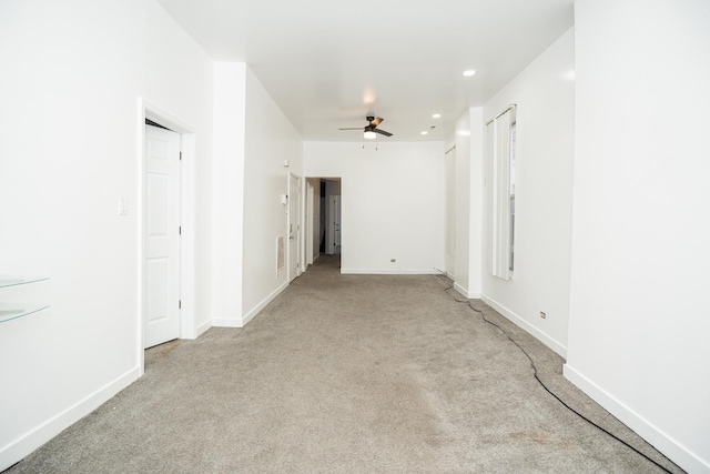 3929 W Arthington St, Chicago, IL 60624 - empty room with carpet floors, a ceiling fan, recessed lighting, and baseboards