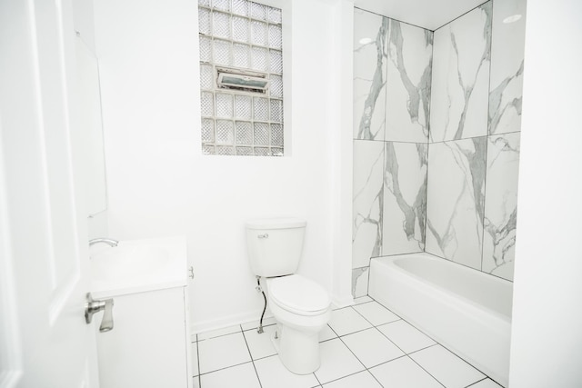 3929 W Arthington St, Chicago, IL 60624 - full bathroom with toilet, vanity, shower / tub combination, and tile patterned flooring