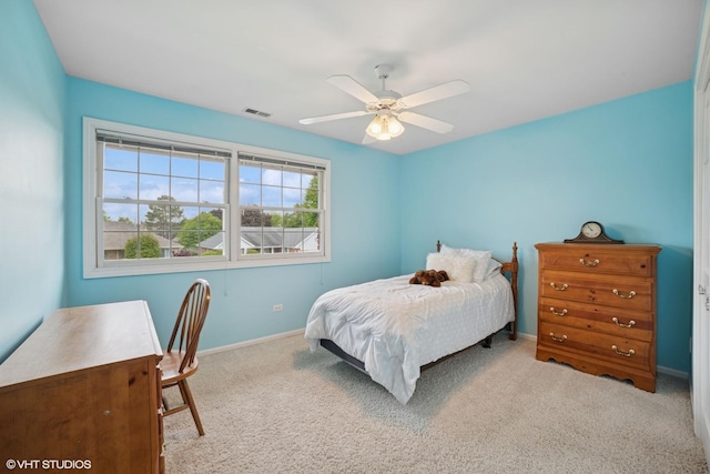 18321 Country Ln, Lansing, IL 60438 - bedroom featuring baseboards, carpet floors, and ceiling fan