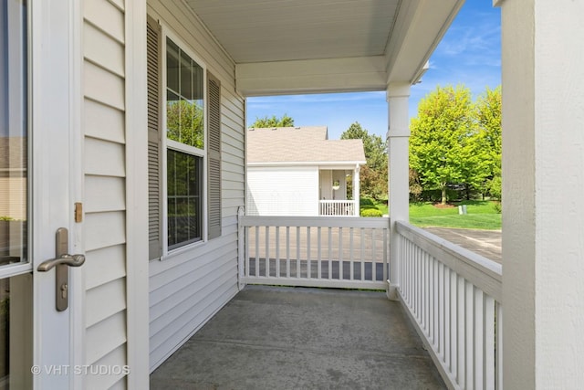 balcony with covered porch