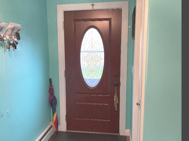 1908 Linden Ave, Waukegan, IL 60087 - entryway featuring baseboard heating and baseboards