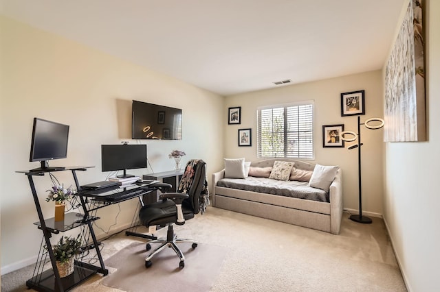 614 Grand Canyon Cir, Crystal Lake, IL 60014 - home office with carpet and baseboards