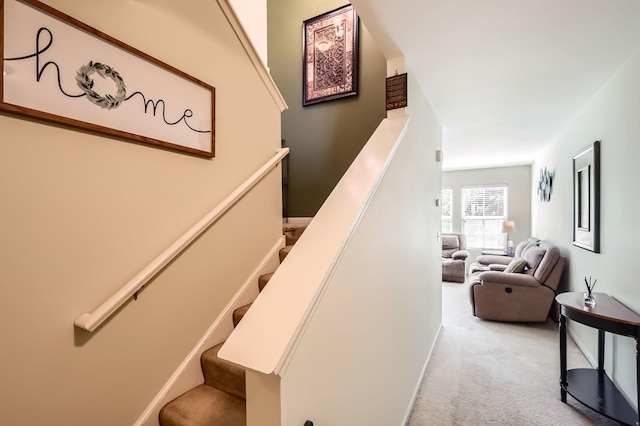 614 Grand Canyon Cir, Crystal Lake, IL 60014 - stairway featuring carpet flooring