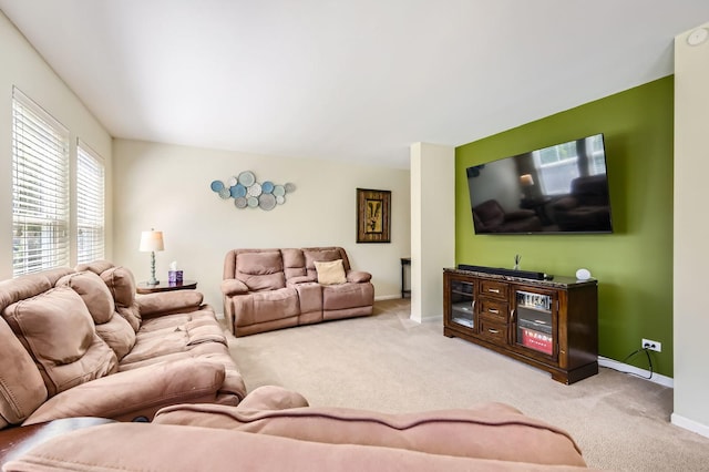 614 Grand Canyon Cir, Crystal Lake, IL 60014 - living area with carpet flooring and baseboards