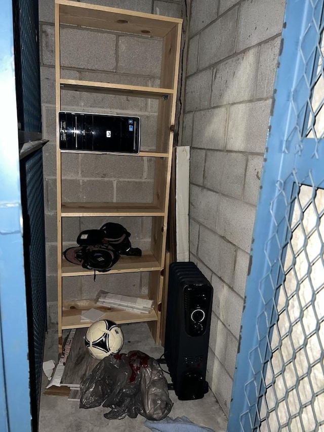 view of storage area