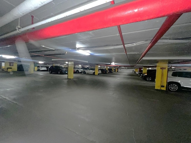 view of parking garage