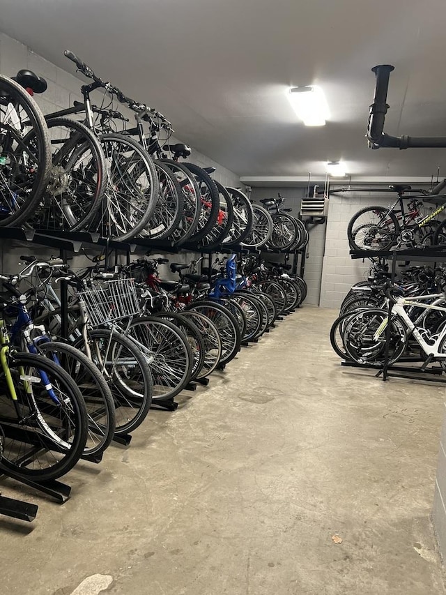 garage with bike storage