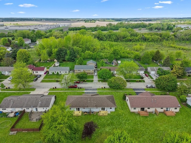 aerial perspective of suburban area