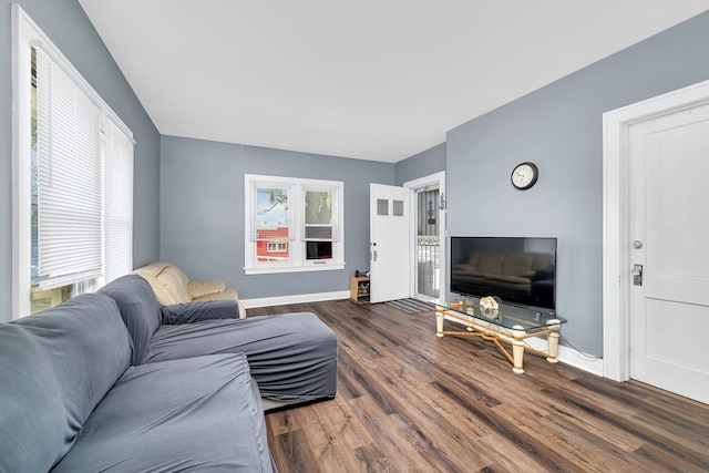 103 Grandview Ave, Lockport, IL 60441 - living area featuring wood finished floors and baseboards