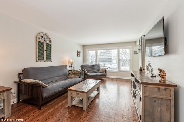 1080 E Prairie Ave, Des Plaines, IL 60016 - living area with dark wood-type flooring and baseboards