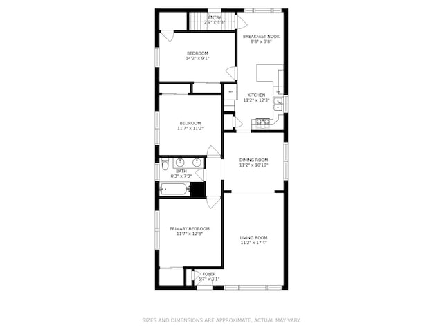 1080 E Prairie Ave, Des Plaines, IL 60016 - floor plan / room layout