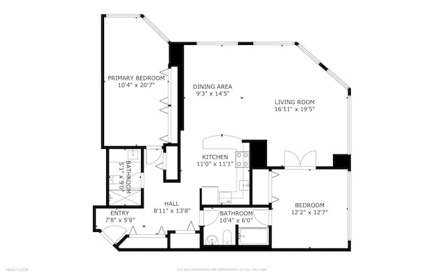 405 N Wabash Ave Unit 4709, Chicago, IL 60611 - room layout