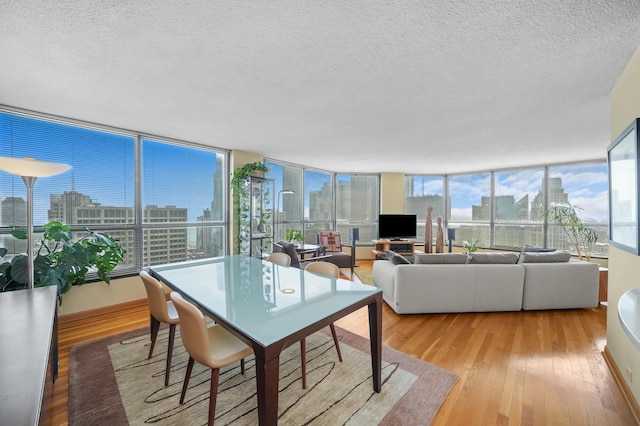 405 N Wabash Ave Unit 4709, Chicago, IL 60611 - living room featuring a textured ceiling and light wood-style flooring