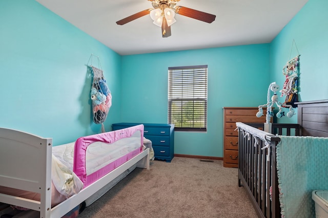 1020 Heron Cir, Joliet, IL 60431 - carpeted bedroom featuring ceiling fan and baseboards