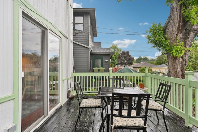 1031 S Humphrey Ave, Oak Park, IL 60304 - wooden deck with outdoor dining space