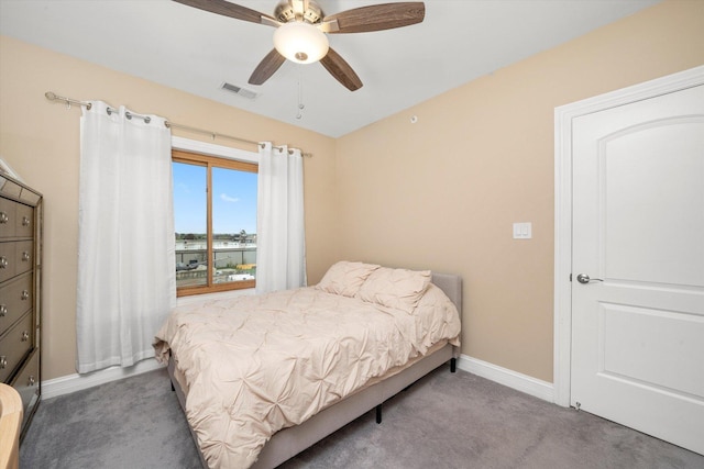 11001 Deblin Ln Unit 307, Oak Lawn, IL 60453 - bedroom featuring carpet flooring, baseboards, and a ceiling fan
