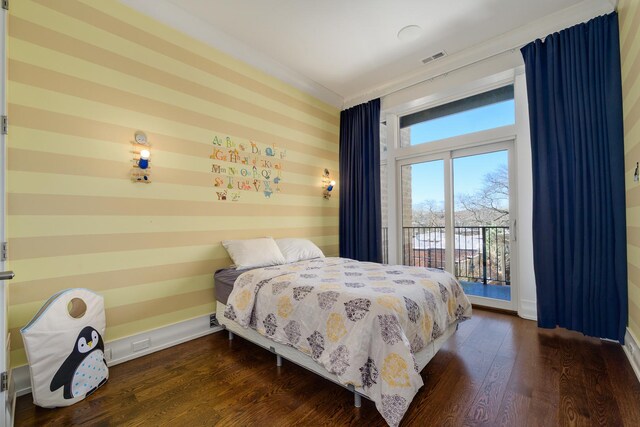 2054 N Mohawk St, Chicago, IL 60614 - bedroom with access to outside and wood finished floors