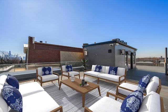 2054 N Mohawk St, Chicago, IL 60614 - wooden deck featuring outdoor lounge area