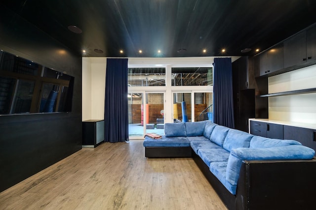 2054 N Mohawk St, Chicago, IL 60614 - home theater room with light wood-type flooring