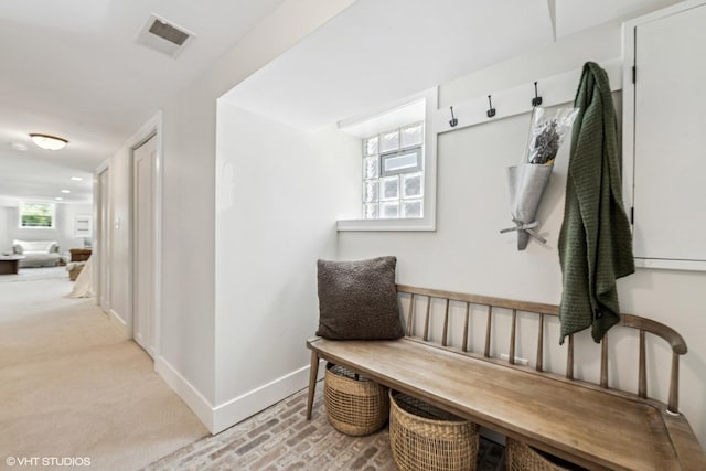 4328 N Ridgeway Ave, Chicago, IL 60618 - mudroom featuring baseboards and brick patterned flooring