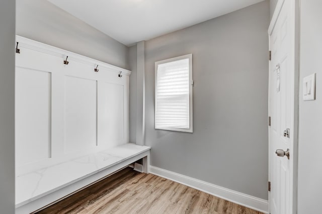 8109 S Marquette Ave, Chicago, IL 60617 - mudroom with light wood-type flooring and baseboards