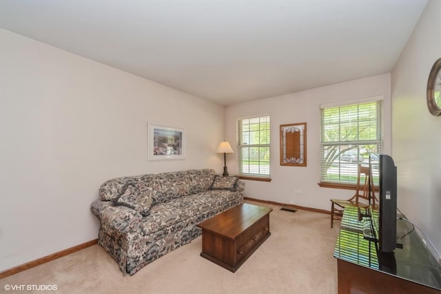 803 Persimmon Ln Unit A, Mount Prospect, IL 60056 - living room featuring baseboards and carpet