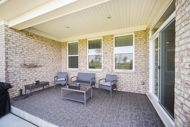 view of patio / terrace featuring an outdoor living space