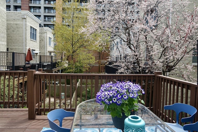 19 W 15th St, Chicago, IL 60605 - wooden deck featuring outdoor dining space