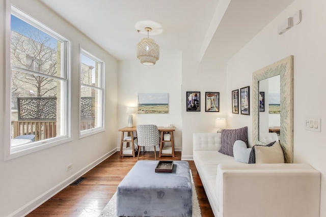 19 W 15th St, Chicago, IL 60605 - living room with wood finished floors and baseboards