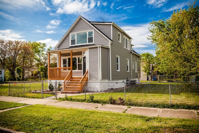118 W 118th St, Chicago, IL 60628 - view of front of property featuring covered porch and a gate