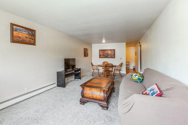1313B S Rebecca Rd Unit 215, Lombard, IL 60148 - living room with baseboard heating and carpet floors