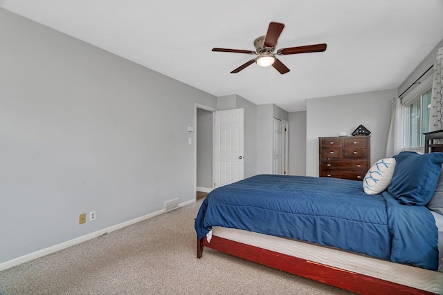 424 Falcon Ridge Way, Bolingbrook, IL 60440 - carpeted bedroom with baseboards and ceiling fan