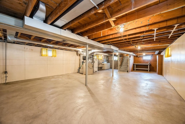 3714 S 58th Ave, Cicero, IL 60804 - basement featuring stairway and washer / dryer