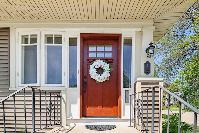 view of exterior entry