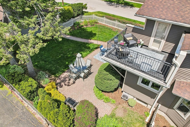 view from above of property