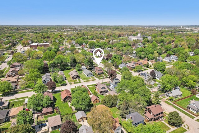 aerial perspective of suburban area