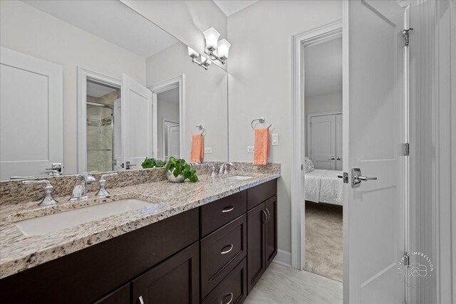5233 Carpenter St, Downers Grove, IL 60515 - full bath featuring double vanity, a shower, and ensuite bath