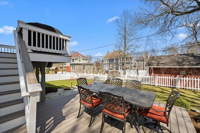 5233 Carpenter St, Downers Grove, IL 60515 - wooden terrace with outdoor dining space