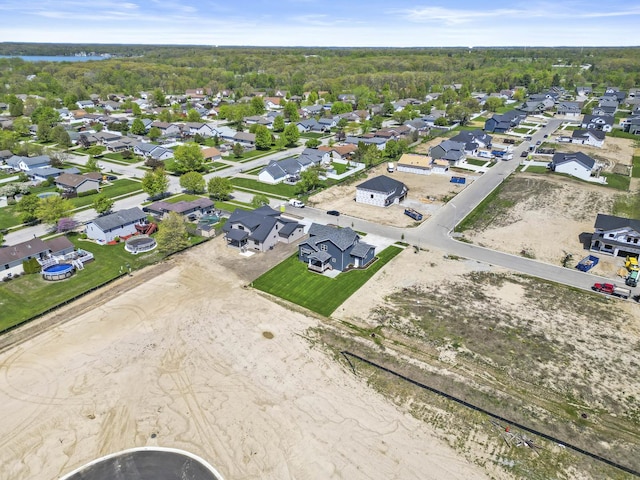 aerial perspective of suburban area